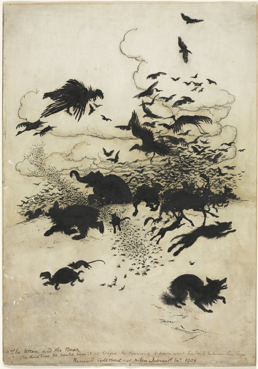 De Winterkoning en de Beer door Arthur Rackham