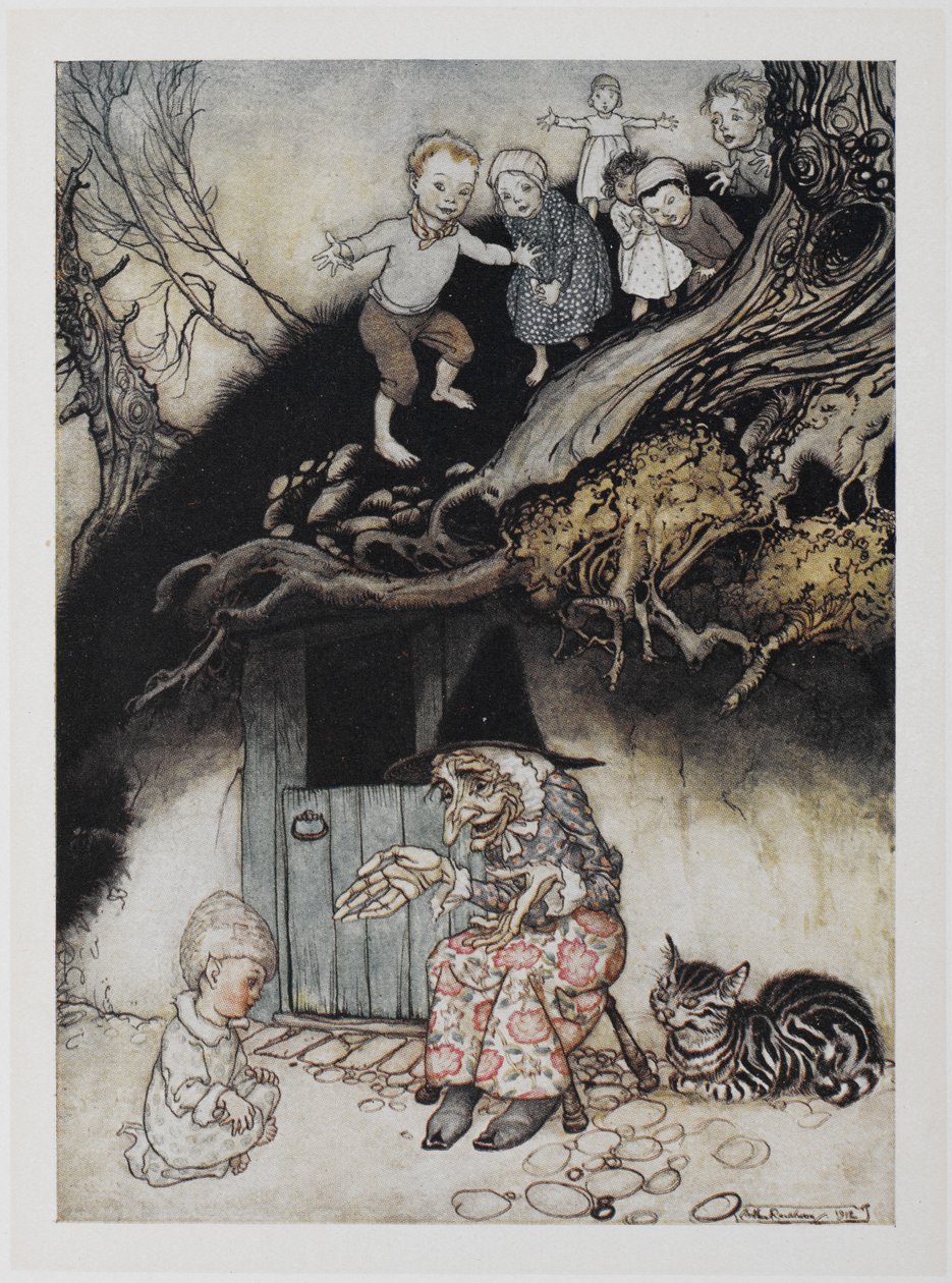 Er was eens een oude vrouw die onder een heuvel woonde door Arthur Rackham