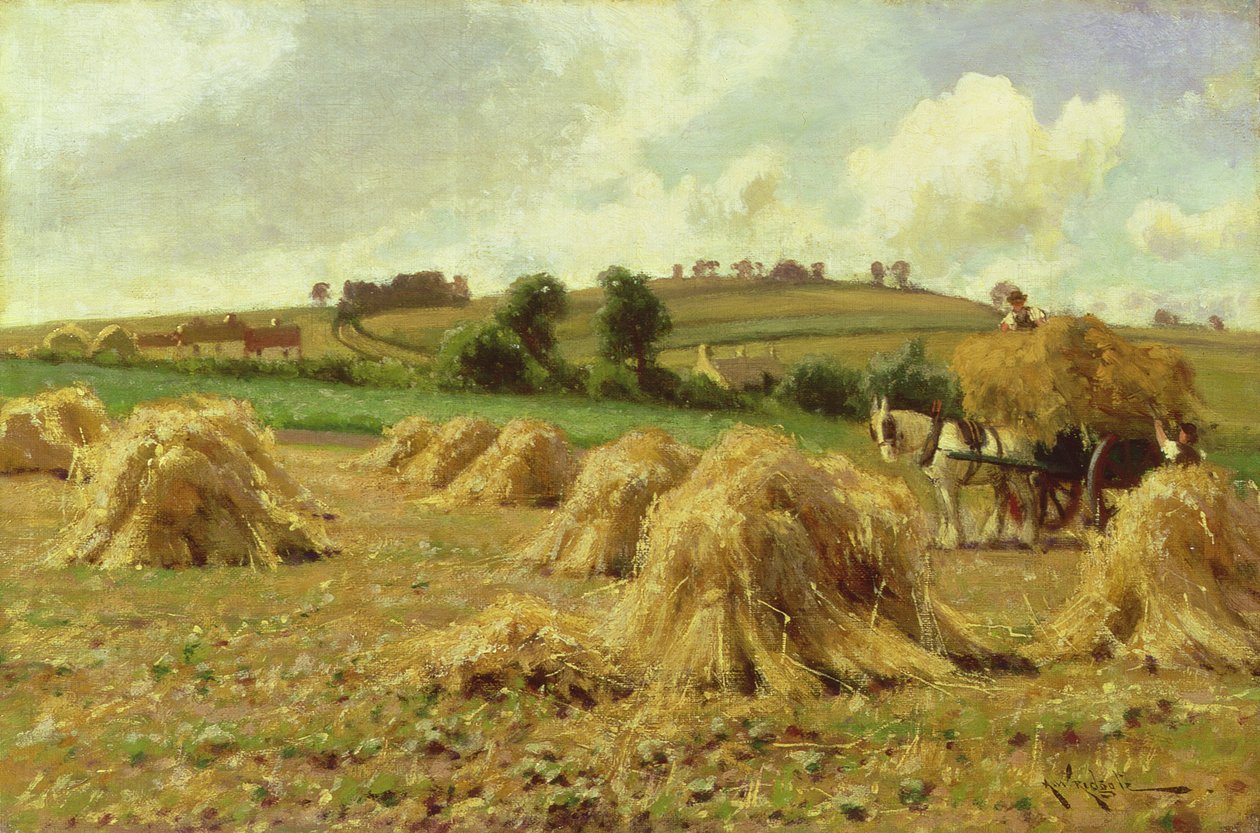 Herfst, een van een set van de vier seizoenen (detail) door Arthur Walker Redgate