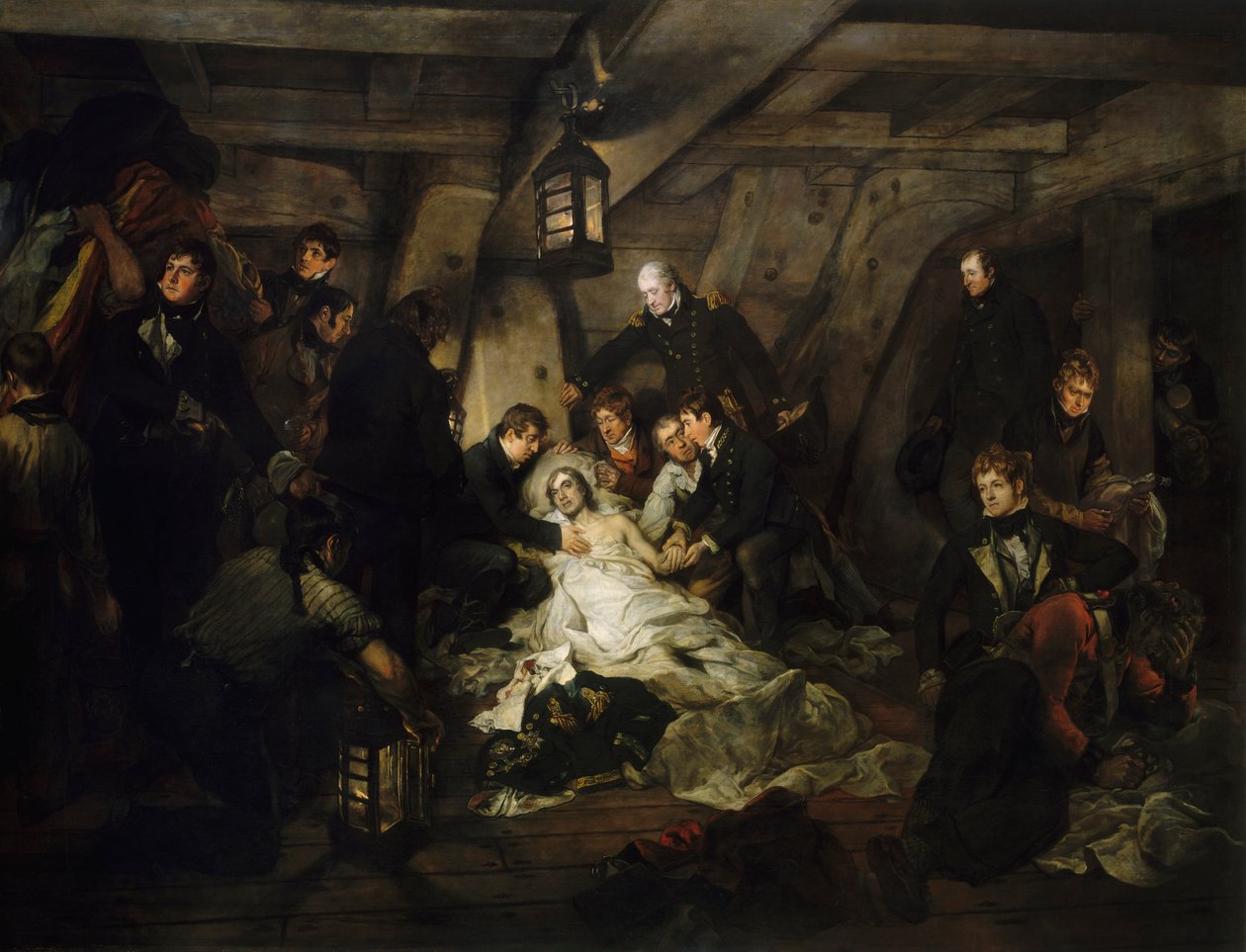 De dood van Nelson, 21 oktober 1805 door Arthur William Devis