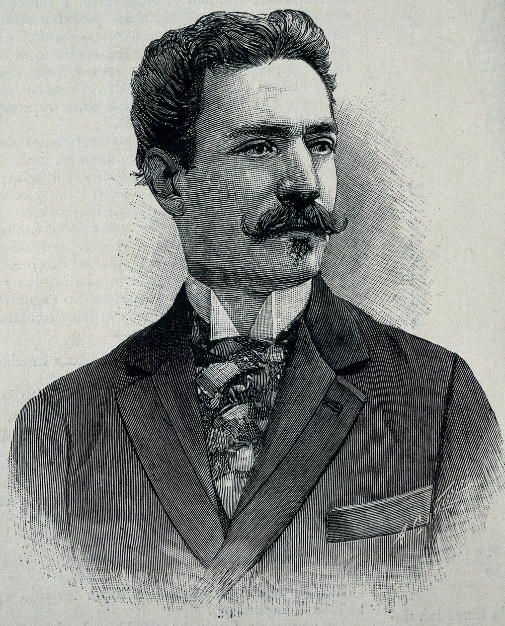 ALBARRAN Y DOMINGEZ, Joaquin (1860 - 1912). Spaanse uroloog geboren in Cuba. (gravure) door Artist Unknown