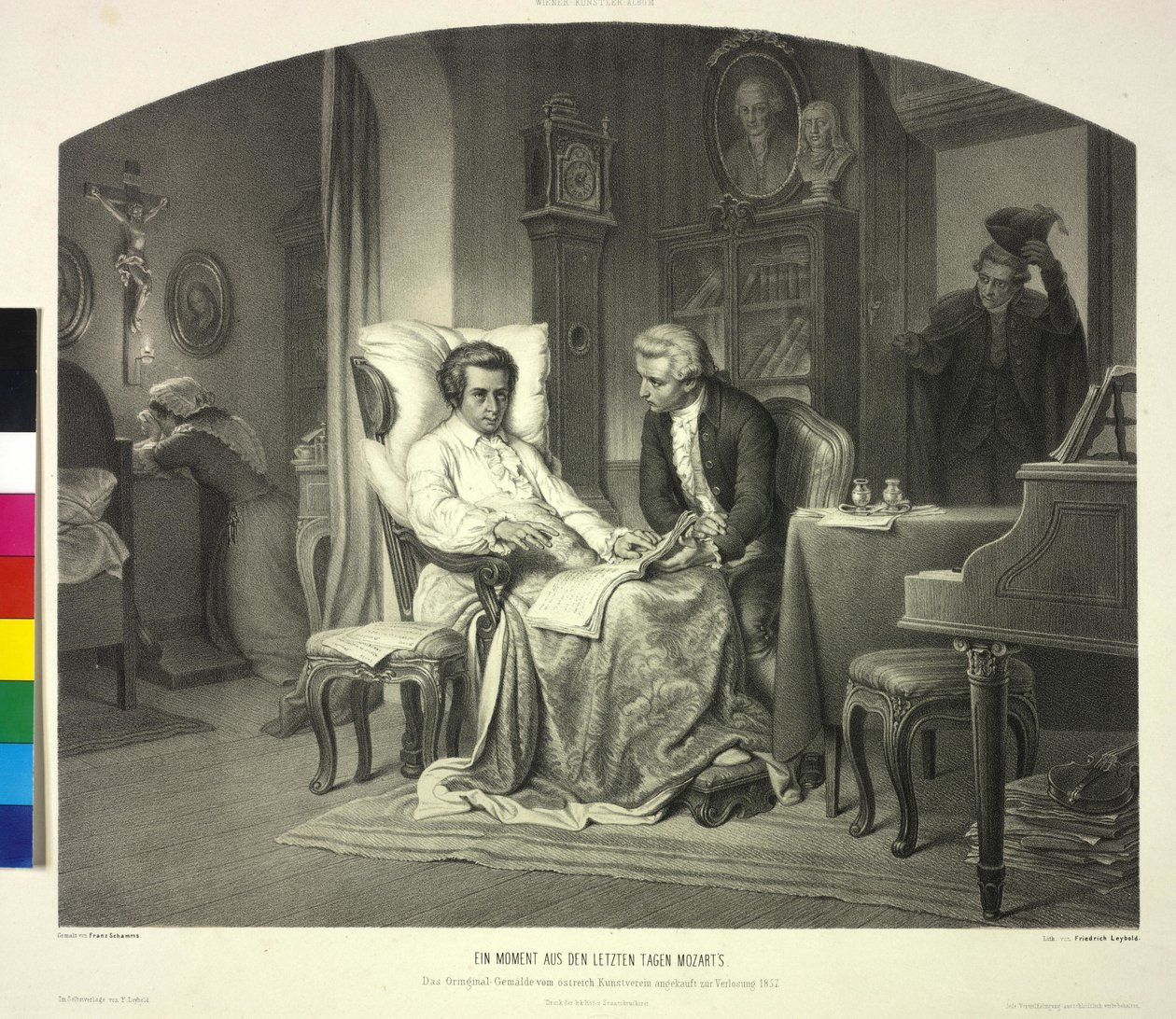 Een moment uit de laatste dagen van Mozart door Artist Unknown