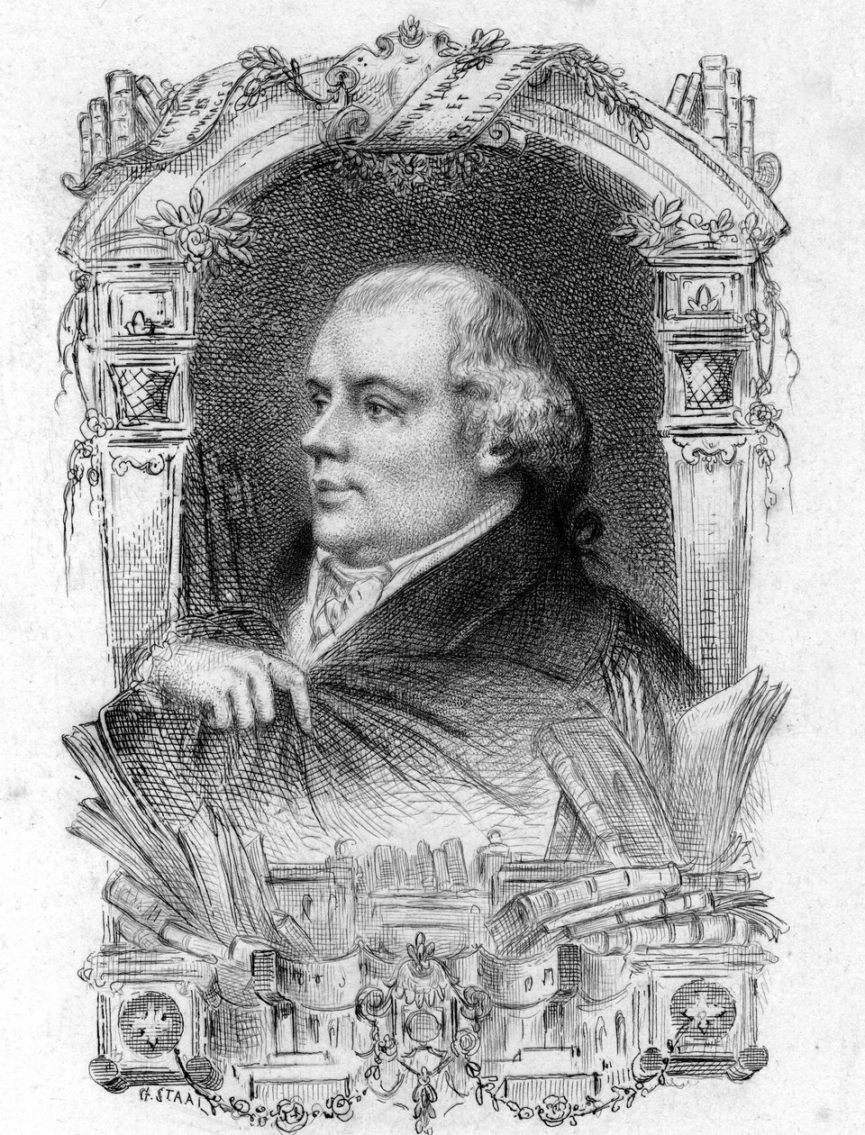 Antoine-Alexandre Barbier (1765-1825) Bibliotheek en Bibliotheek Engels door Artist Unknown