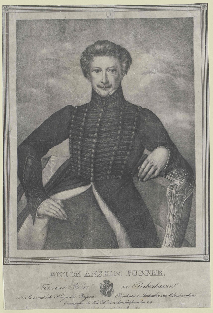 Anton Anselm graaf Fugger-Babenhausen door Artist Unknown
