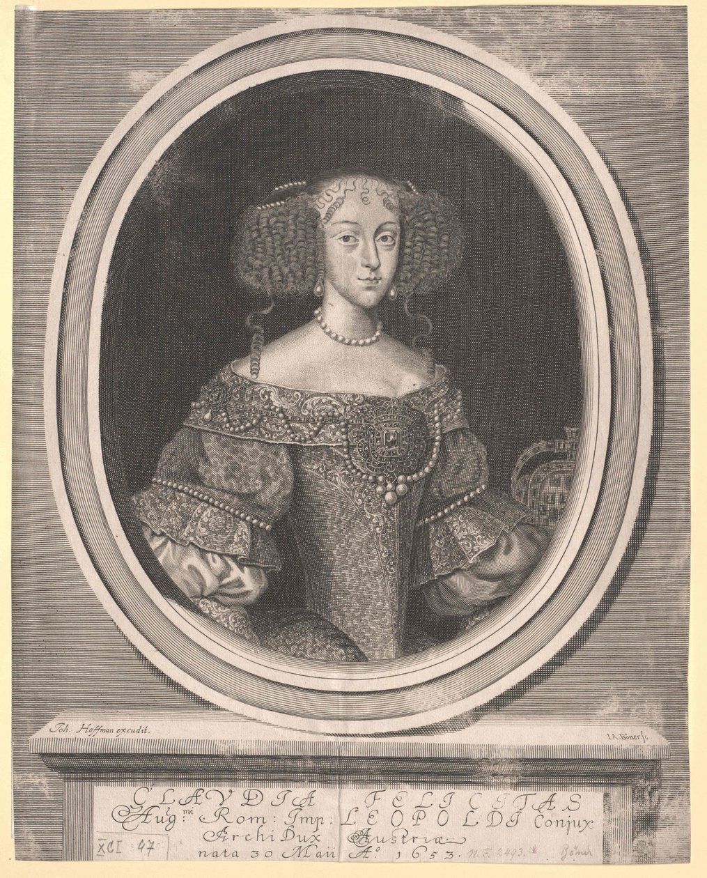 Aartshertogin van Oostenrijk Klaudia Felicity door Artist Unknown