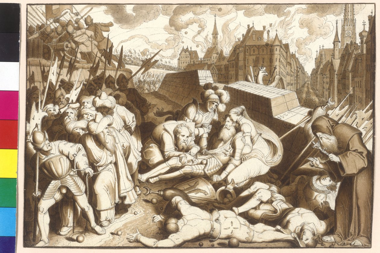 Bij het eerste Turkse beleg werd commandant graaf Niklas zalm bij Kaerntnertor (Carinthian Gate) dodelijk getroffen door Artist Unknown