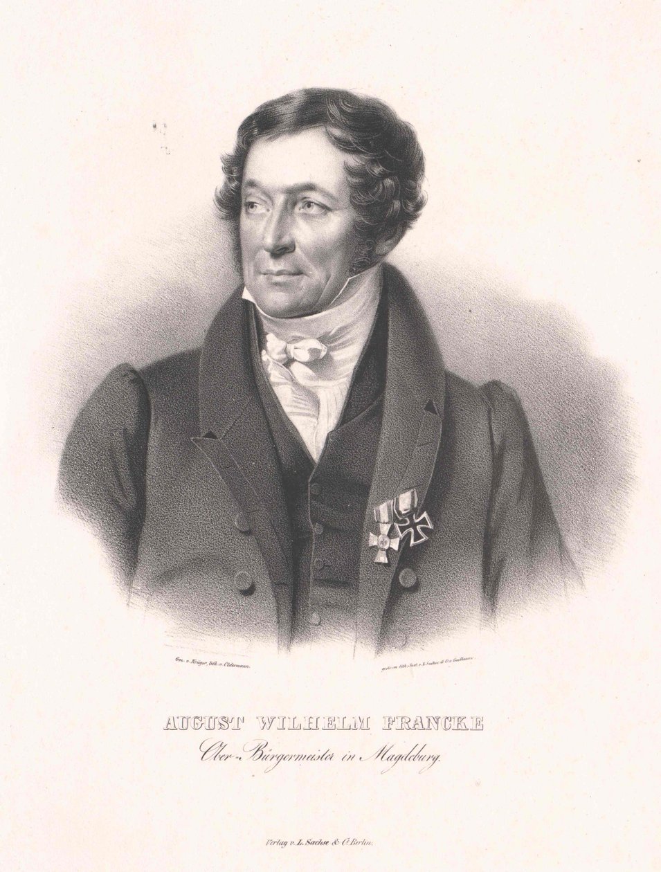 August Wilhelm Francke (druk) door Artist Unknown