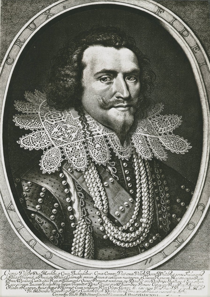 George Villiers, Hertog van Buckingham (1592-1628). Britse politicus, favoriet van James I en Charles I door Artist Unknown