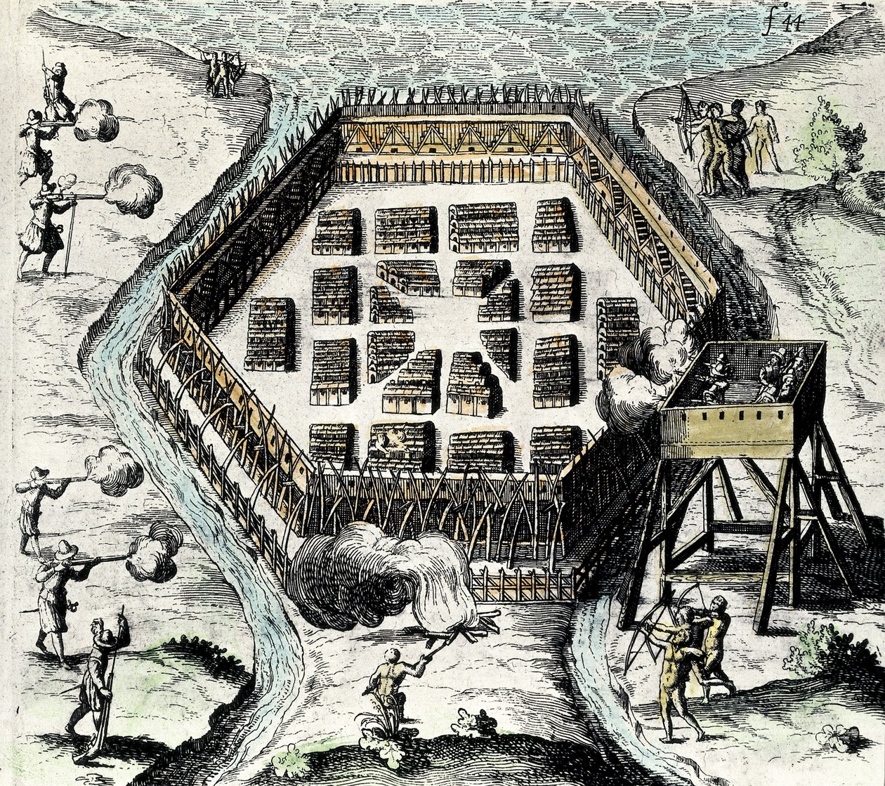 CHAMPLAIN, Samuel de (1567-1635). Engelse navigator, cartograaf, tekenaar, soldaat en ontdekkingsreiziger. Hij stichtte Nieuw-Frankrijk en Quebec City op 3 juli door Artist Unknown