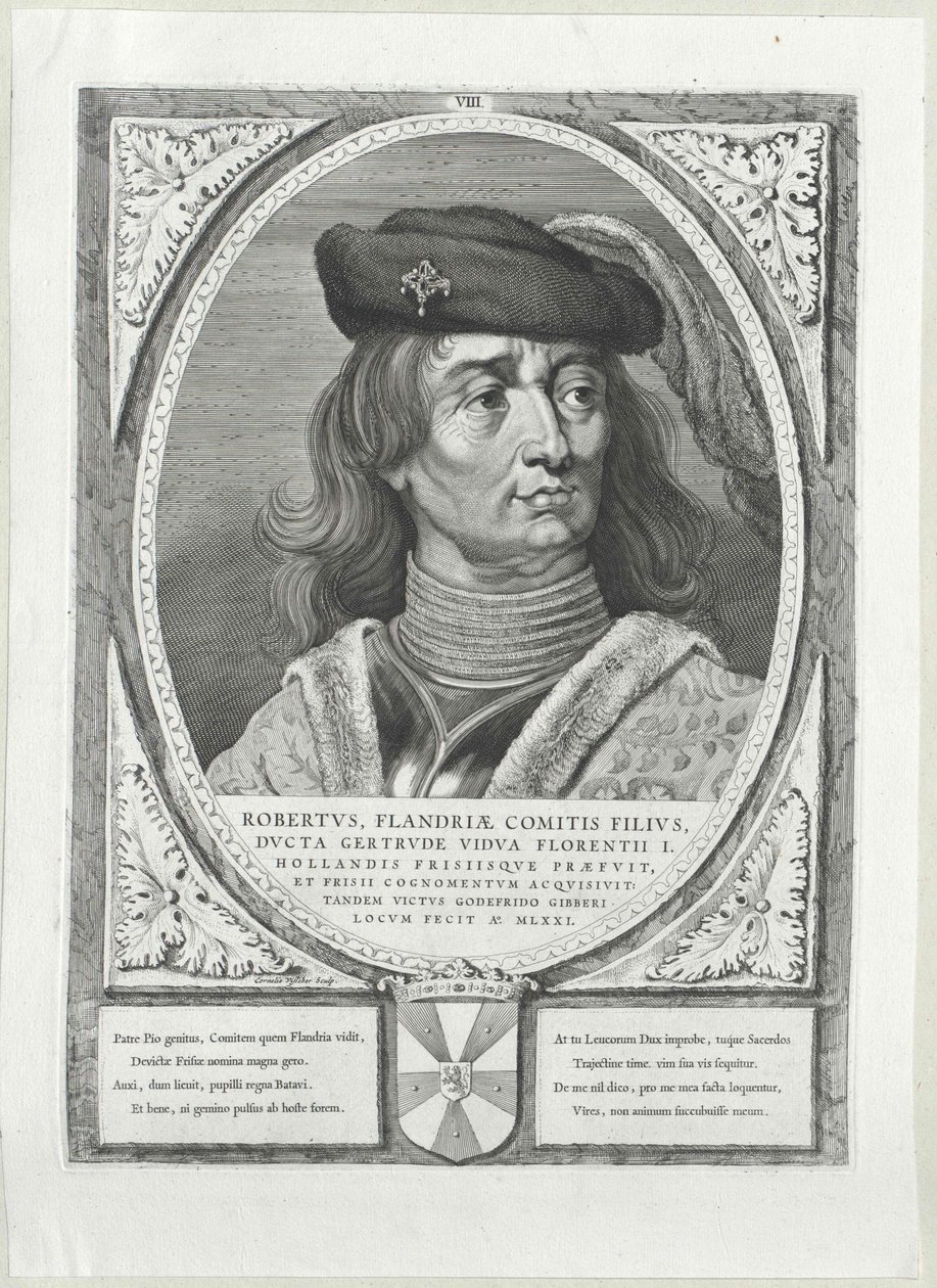 Graaf van Vlaanderen Robert I van de Friezen door Artist Unknown