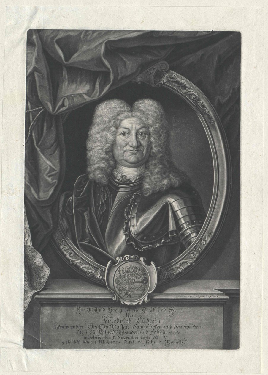 Graaf van Nassau-Saarbrücken Friedrich Ludwig door Artist Unknown