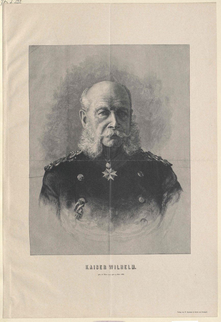 Keizer Wilhelm I door Artist Unknown