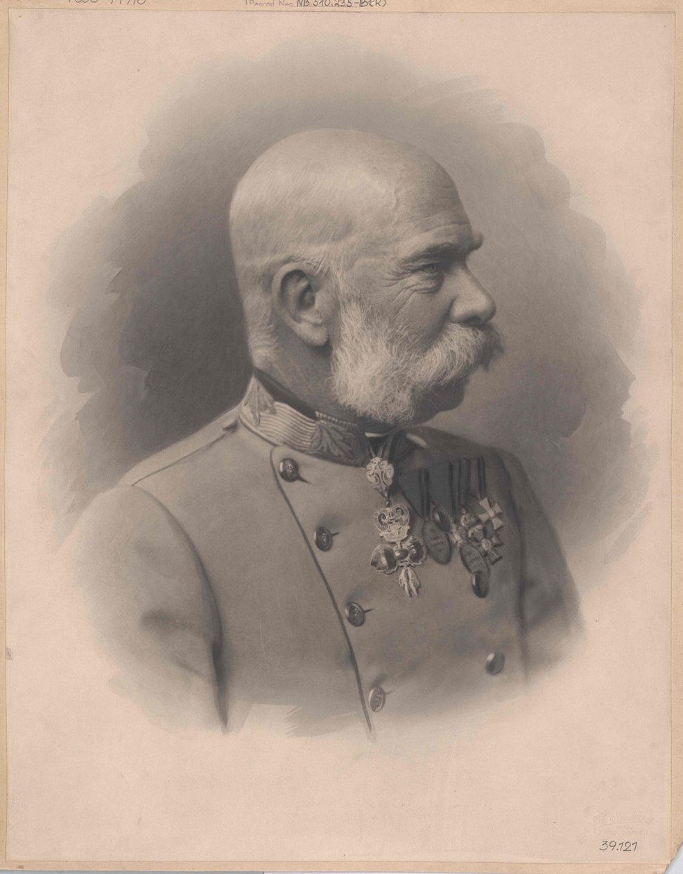 Keizer van Oostenrijk Franz Joseph I (prent) door Artist Unknown
