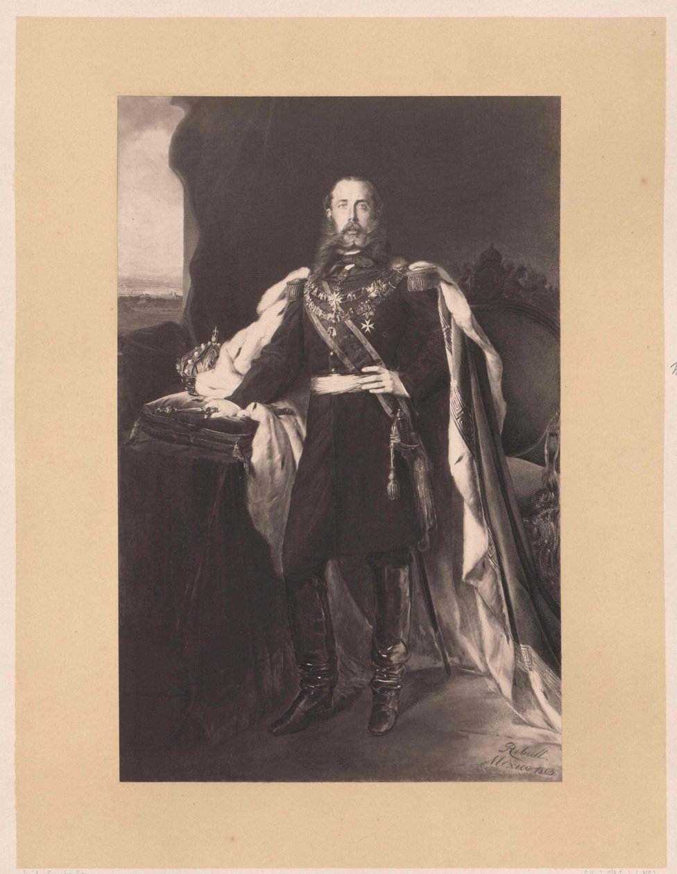 Keizer van Mexico Maximiliaan I door Artist Unknown