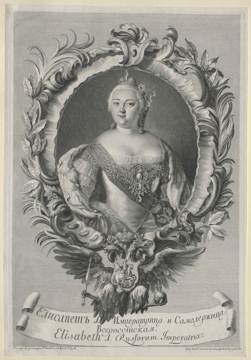 Keizerin van Rusland Elisabeth door Artist Unknown