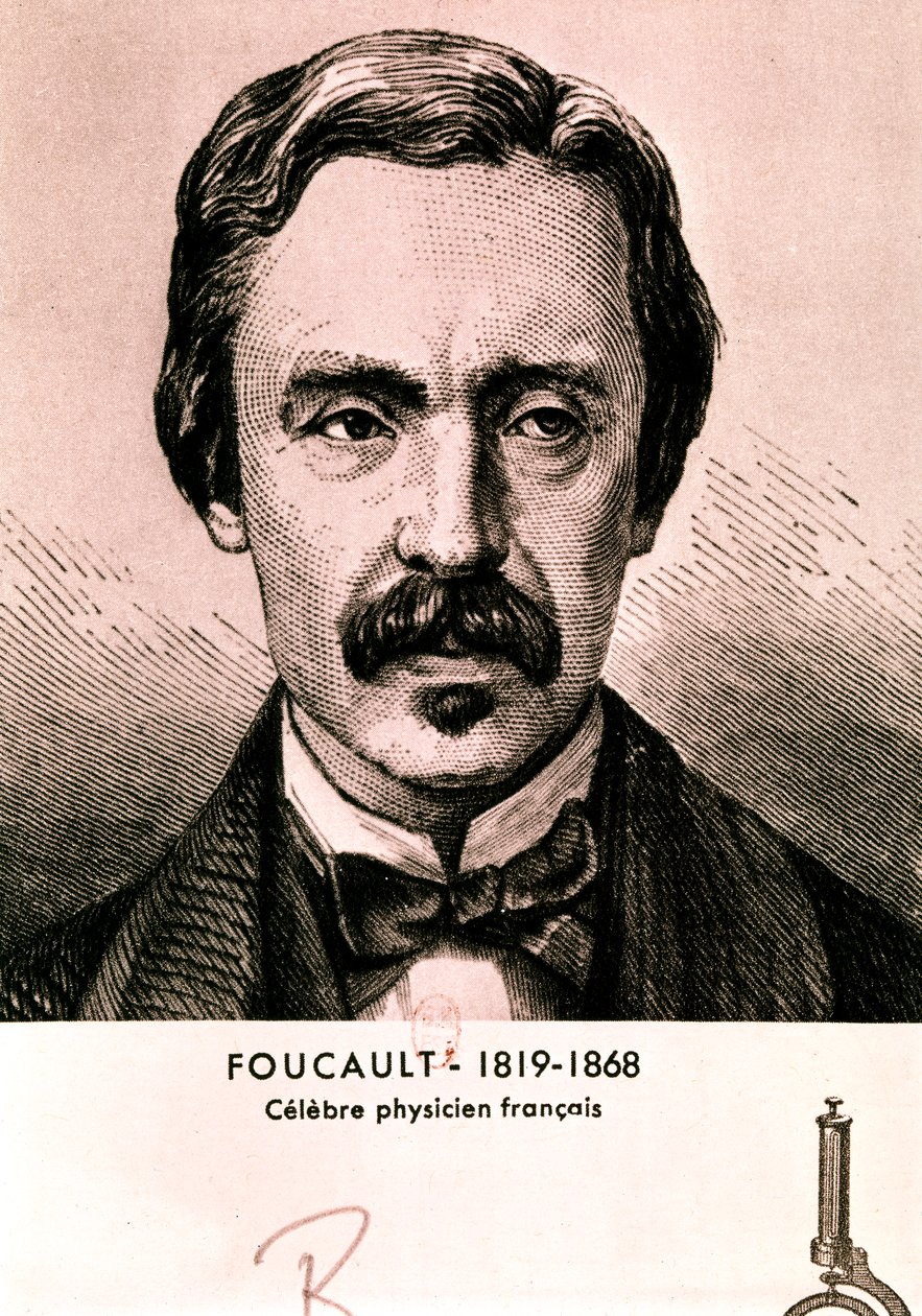 FOUCAULT Jean Bernard Leon: Portret (ets) door Artist Unknown