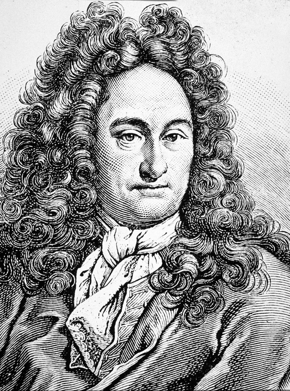 G W Leibniz Gottfried Wilhelm (gravure) door Artist Unknown
