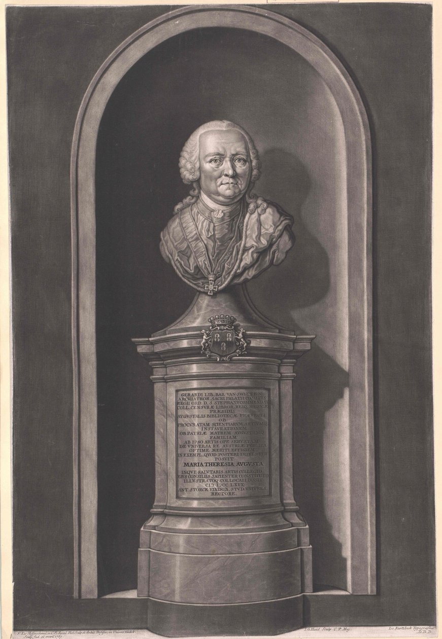Gerard Baron van Swieten door Artist Unknown