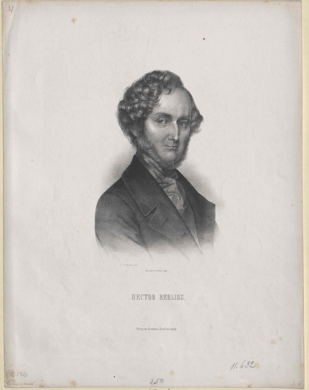 Hector Berlioz (druk) door Artist Unknown