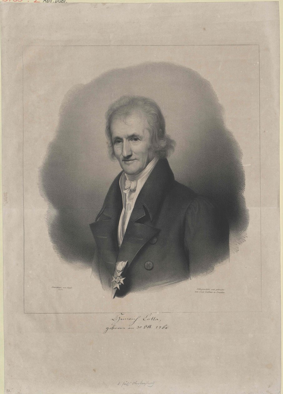 Heinrich von Cotta (druk) door Artist Unknown