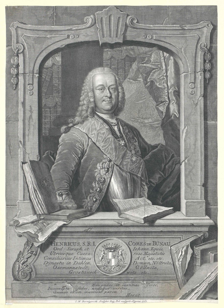 Henry graaf von Buenau door Artist Unknown