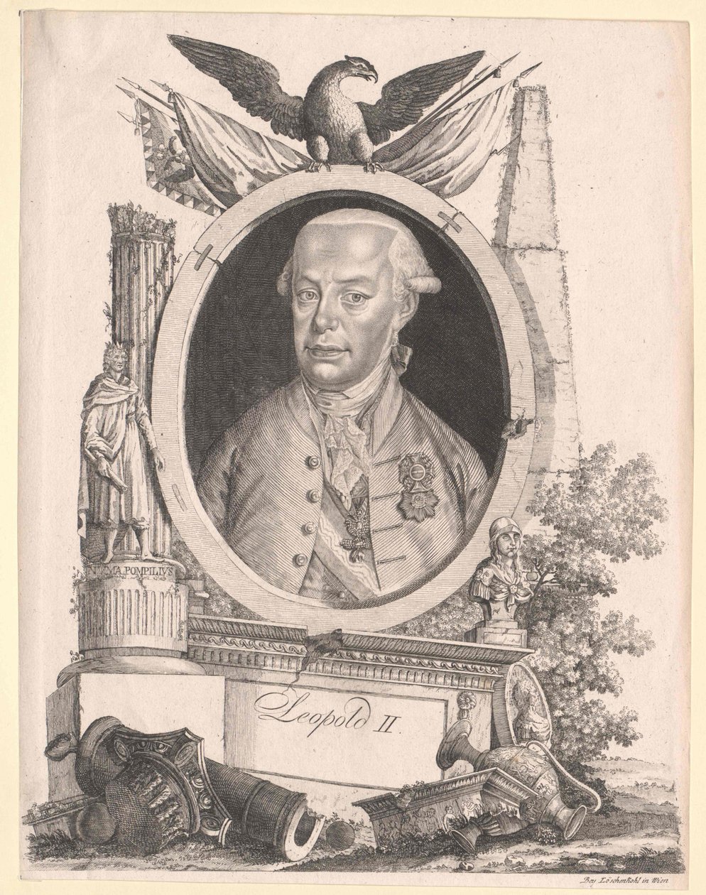 Heilige Roomse Keizer Leopold II door Artist Unknown