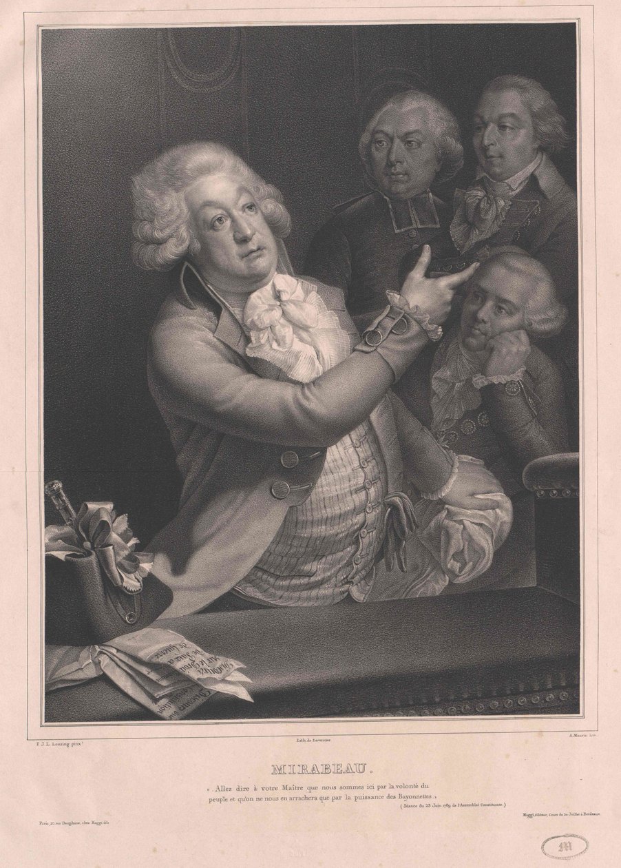Honore Riquetti Comte de Mirabeau door Artist Unknown