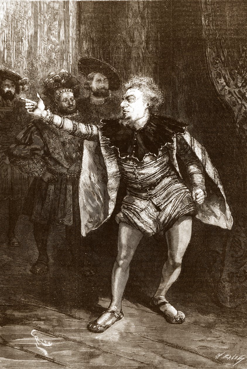 Illustratie voor het toneelstuk "Le Roi s