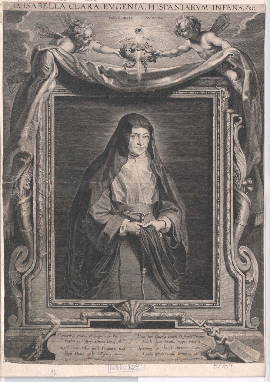 Infanta van Spanje Isabella Clara Eugenia door Artist Unknown