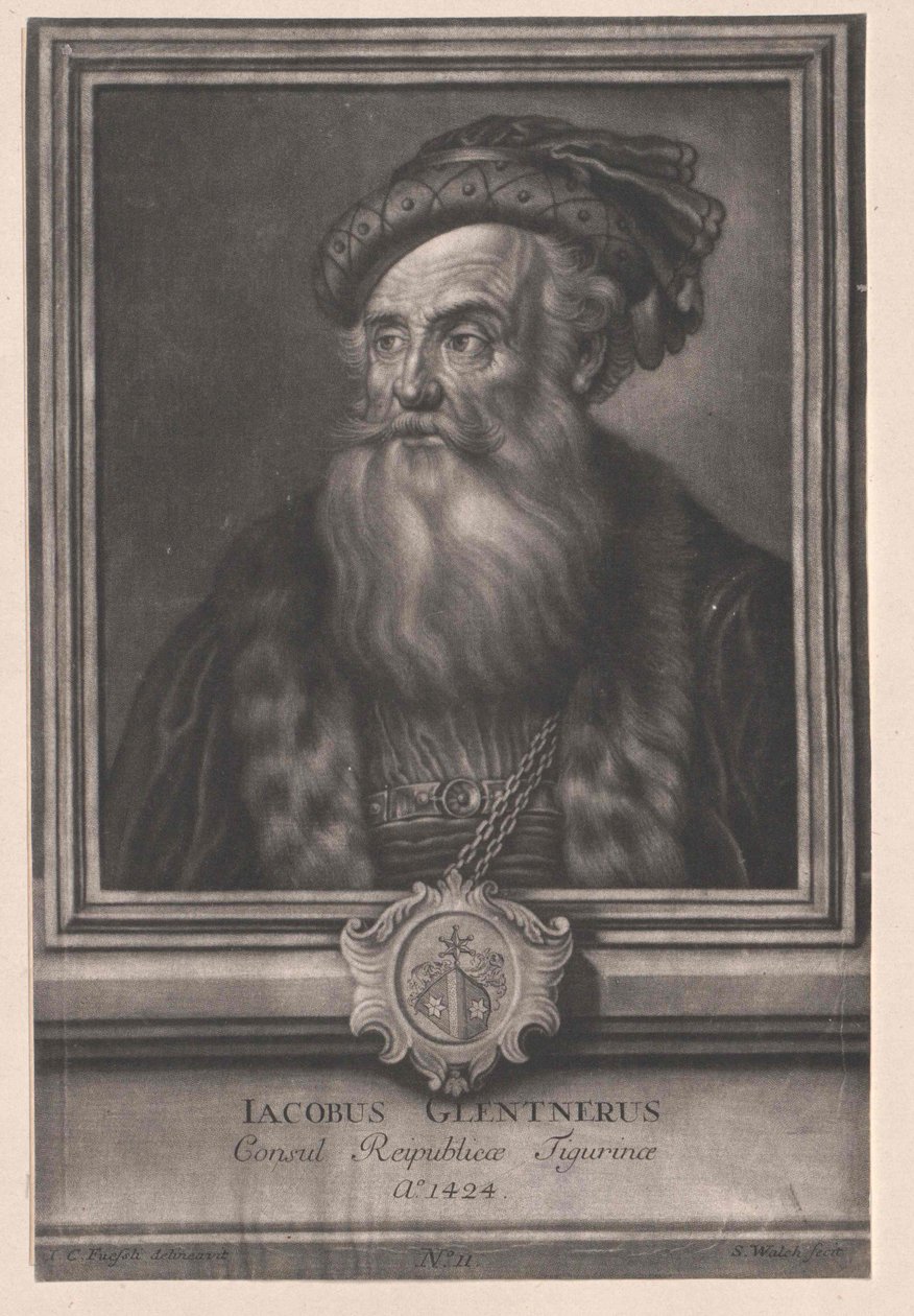 Jakob Glentner (afdrukken) door Artist Unknown