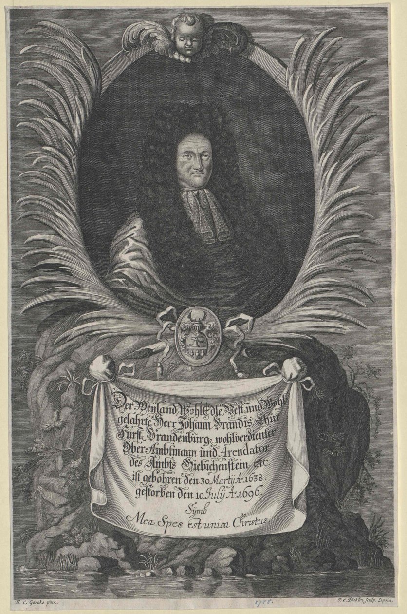 Johann Brandis (afdrukken) door Artist Unknown