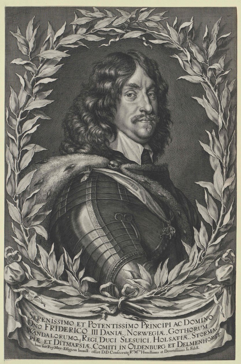 Koning van Denemarken Frederik III door Artist Unknown