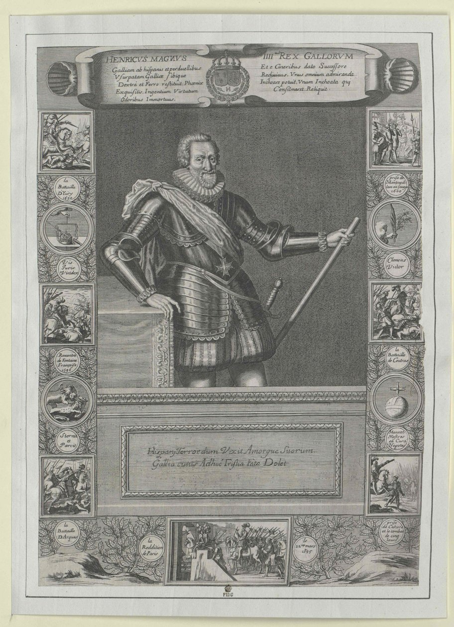 Koning van Frankrijk Hendrik IV door Artist Unknown