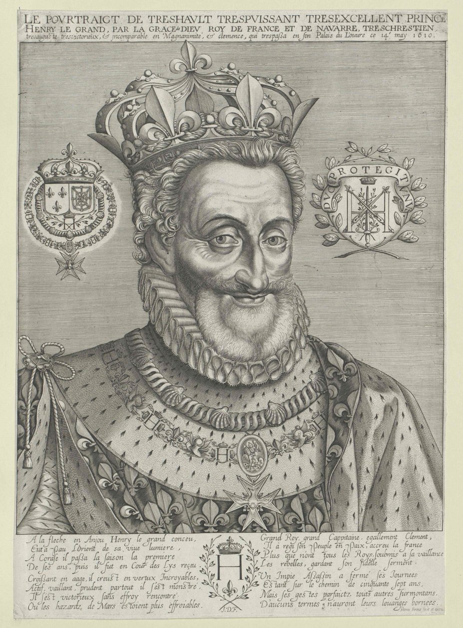 Koning van Frankrijk Hendrik IV door Artist Unknown