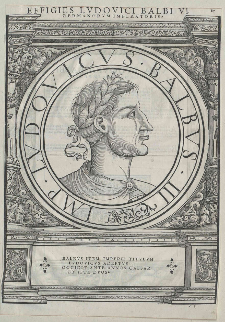 Koning van Frankrijk Lodewijk II de Stotteraar door Artist Unknown