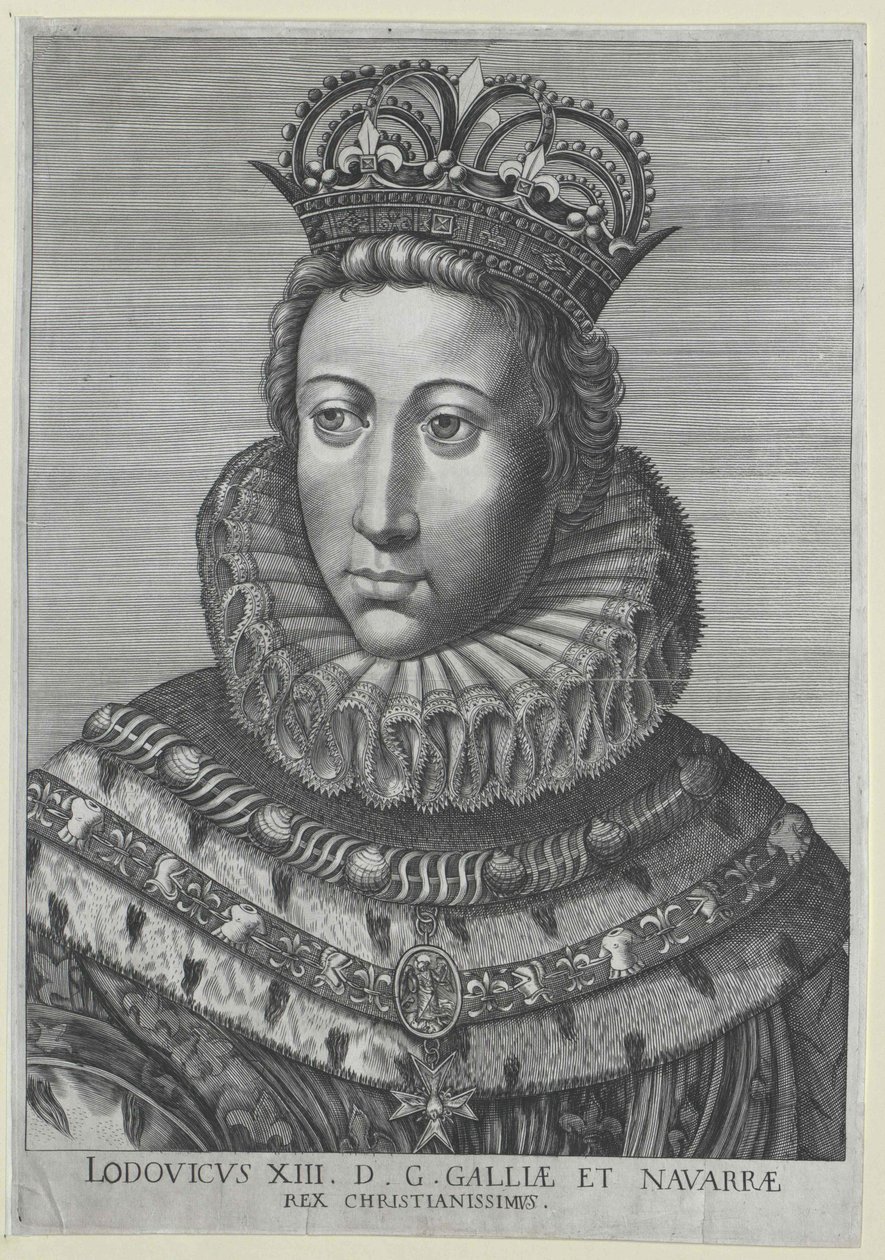 Koning van Frankrijk Lodewijk XIII door Artist Unknown