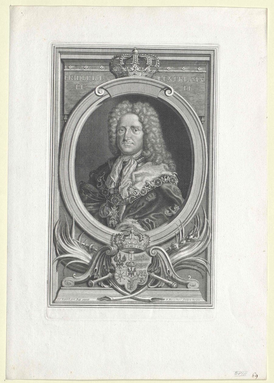 Koning van Pruisen Frederik I door Artist Unknown