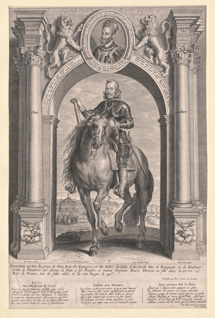 Koning van Spanje Philipp IV door Artist Unknown
