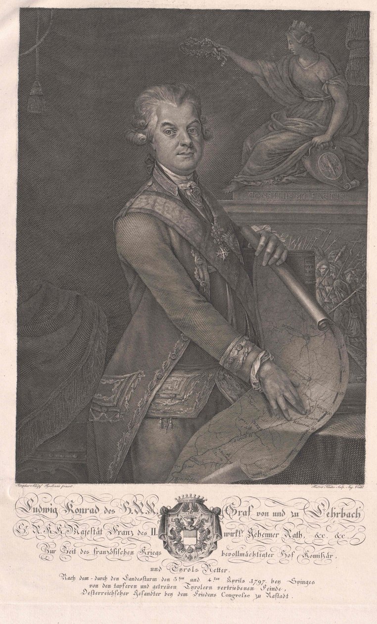 Ludwig Konrad graaf Lehrbach door Artist Unknown