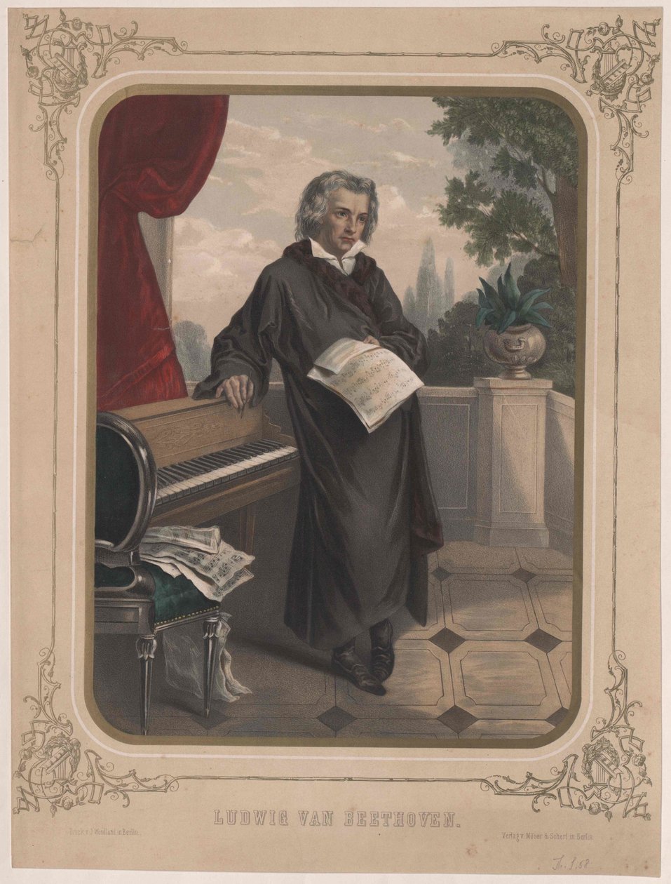 Ludwig van Beethoven door Artist Unknown