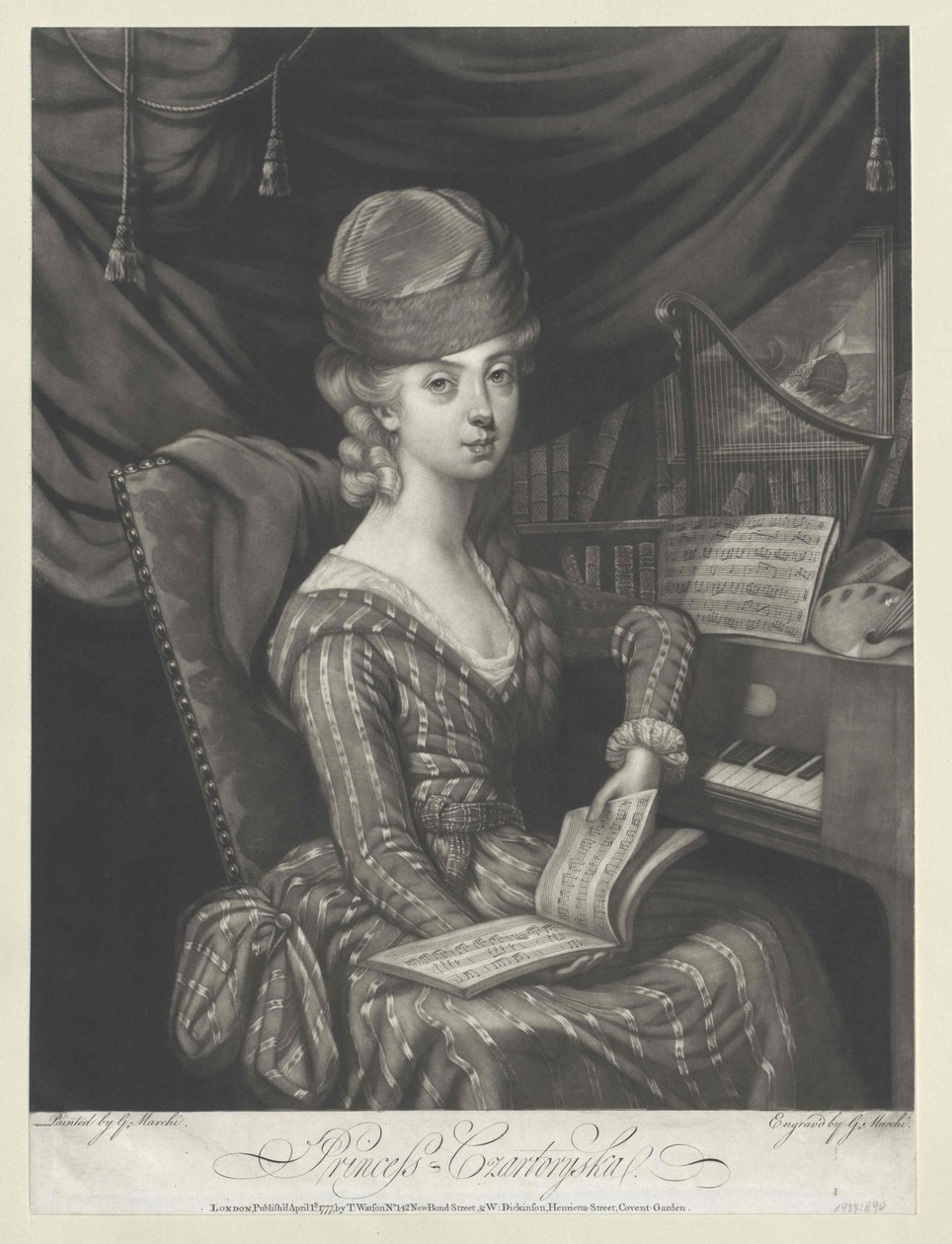 Maria Anna prinses Czartoryska door Artist Unknown