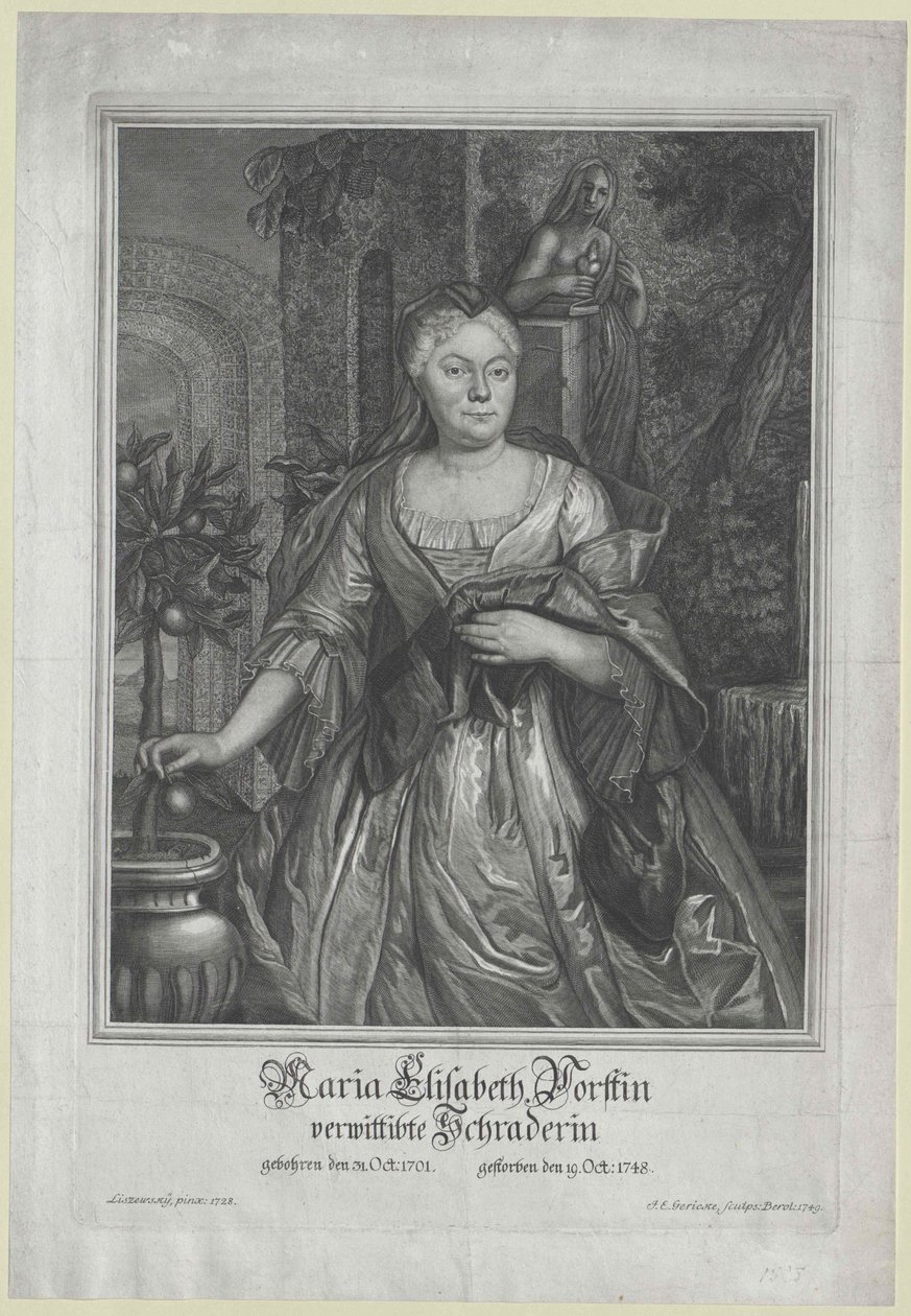 Maria Elisabeth Vorst door Artist Unknown