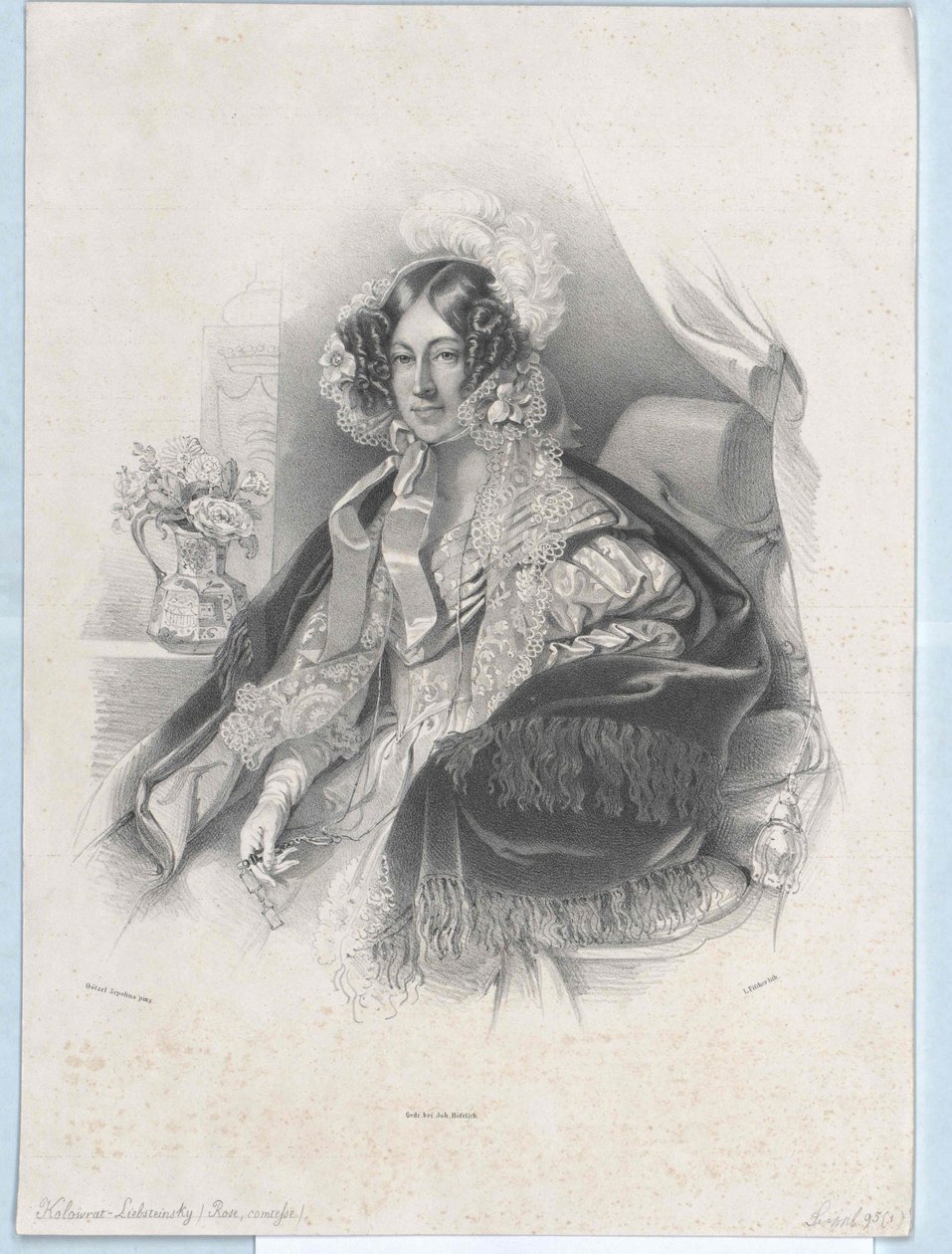 Maria Rosa gravin Kinsky von Wchinitz en Tettau door Artist Unknown