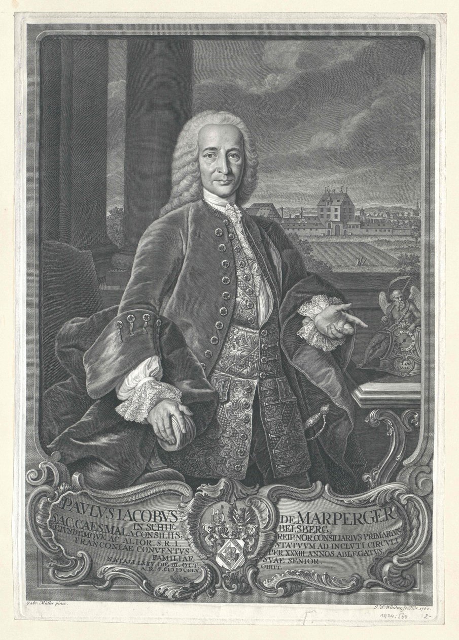 Paul Jakob von Marperger door Artist Unknown