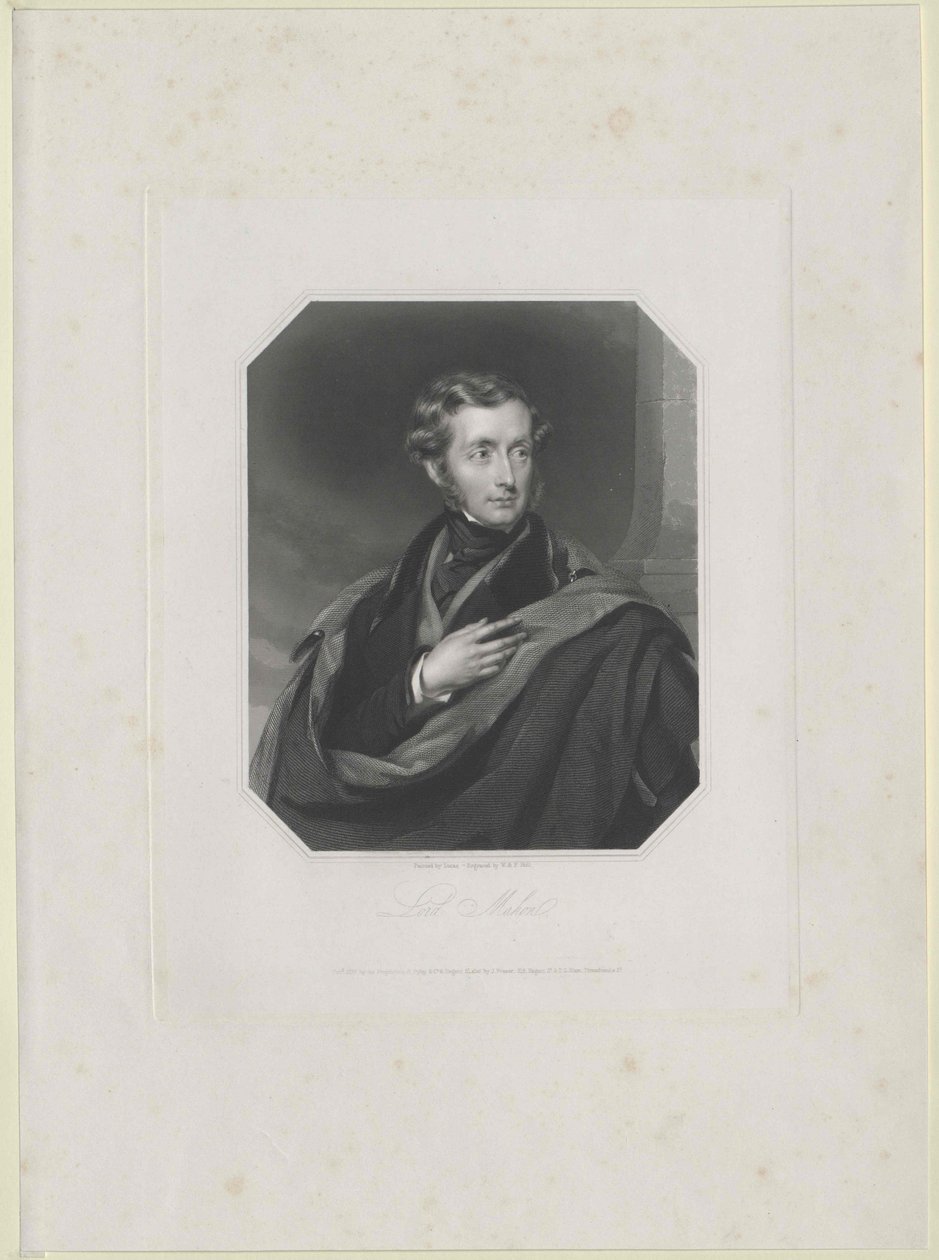 Philip Henry graaf burggraaf Mahon Stanhope door Artist Unknown