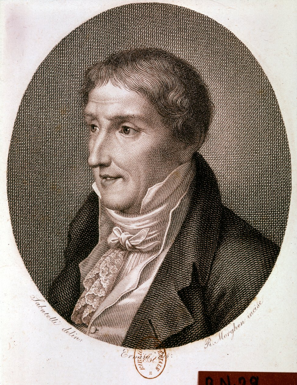 Portret van Alessandro Volta (gravure) door Artist Unknown