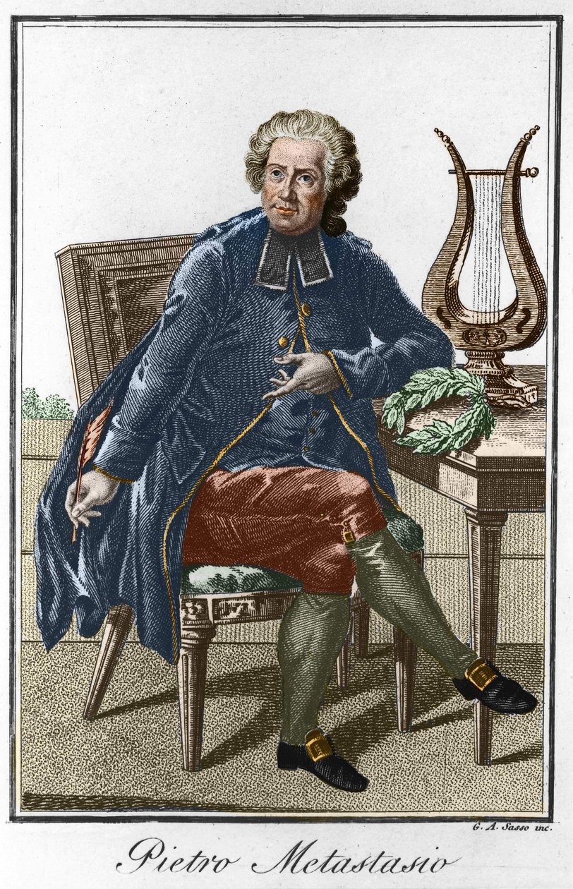Portret van Pierre Metastase . door Artist Unknown