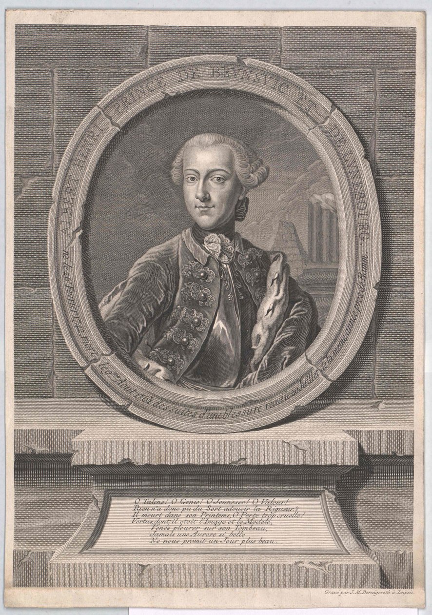 Prins van Brunswijk-Wolfenbuettel Albrecht Hendrik door Artist Unknown
