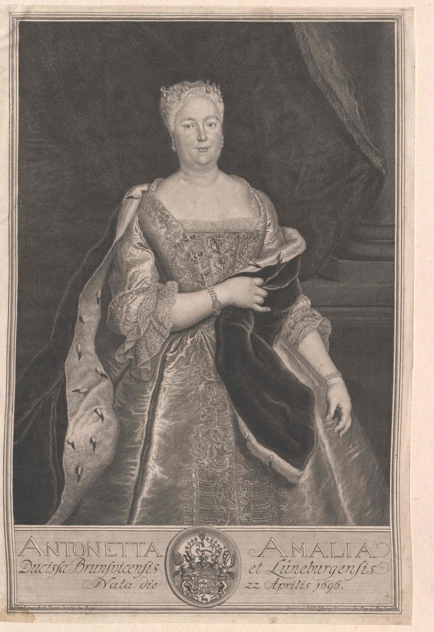 Prinses van Brunswijk-Wolfenbuettel Antoinette Amalie door Artist Unknown