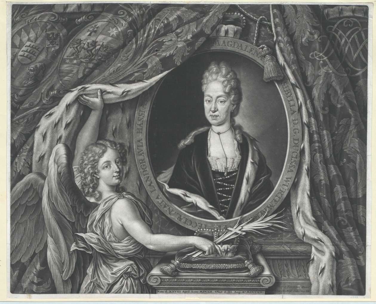 Prinses van Hessen-Darmstadt Magdalena Sibyl door Artist Unknown